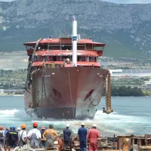 A ship for cruising in the polar regions was launched in Brodosplit