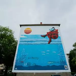 Excellent collaboration between WWF and artist Boris Baret: Zagreb receives Augmented Reality mural - the first of its kind in Croatia
