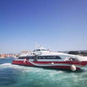 The fast ferry line starts from Split to Sutivan and vice versa