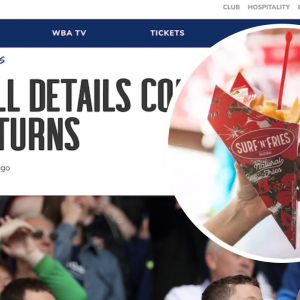 Surf'n'Fries finally in the stadiums of the English Football League