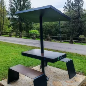 A combination of nature and technology: solar-powered smart benches installed in Plitvička Jezera National Park