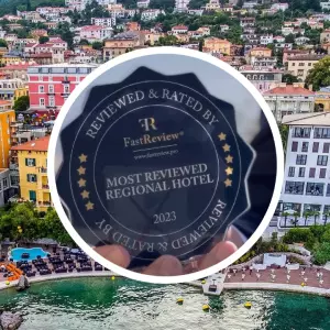 Grand Hotel 4 Opatija Cvijeta excelled in the 'Most Reviewed Regional Hotel' category for 2023.