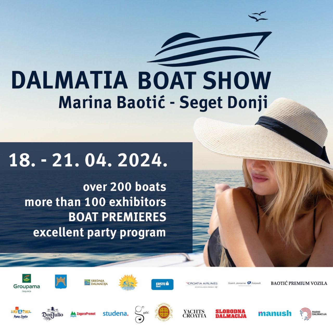 Dalmatia boat show 2024 announcement poster