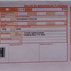 Iznajmljivači privatnog smještaja dobivaju uplatnice lažnog turističkog registra RH