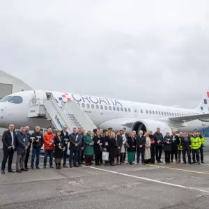 Drugi novi zrakoplov Airbus A220 nove flote Croatia Airlinesa dočekan u Zagrebu