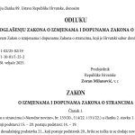 Zakon o izmjenama i dopunama Zakona o strancima stupa na snagu 15. ožujka 2025. godine.