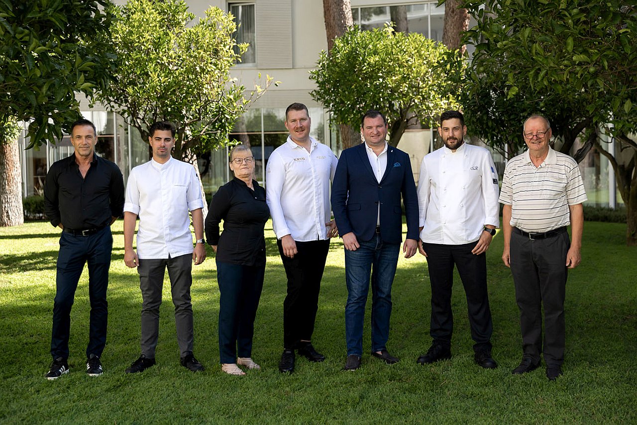 Chefovi domacini na ttm festivalu drago rancic roko nikolic zdravka grgic michael gollenz sommelier filip veselovac dinko lekic i adrijno nikolic foto ivan brcic