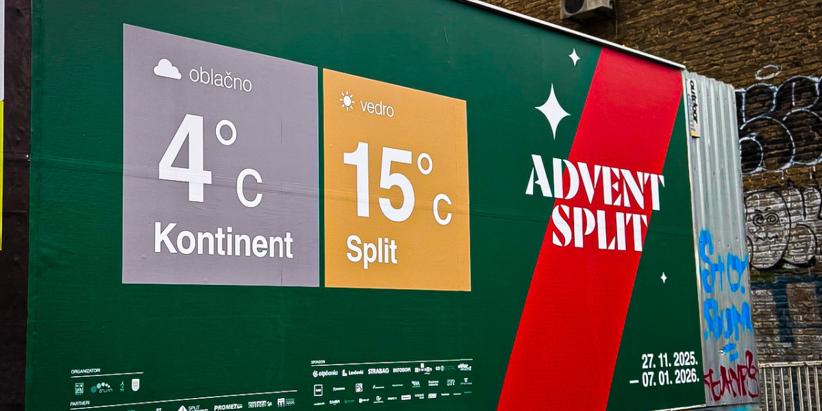 Genijalno pozicioniranje: Kako je Split jednim jumbo plakatom "nadmudrio" adventsku gužvu u Zagrebu