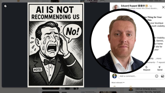 AI-ready hoteli: Eduard Ruppel objašnjava kako se gradi web stranica koju AI može preporučiti