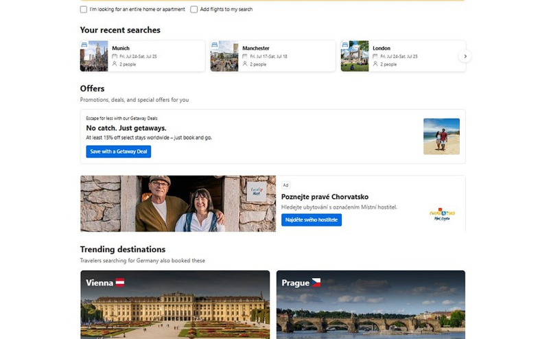 Local host booking ceska
